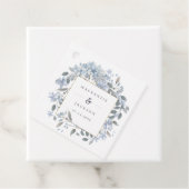Blue Hydrangeas Lijst Waterverf Wedding Bedankjes Labels (In situ)