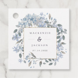 Blue Hydrangeas Lijst Waterverf Wedding Bedankjes Labels