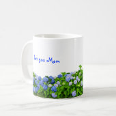 Blue Hydrangeas Mam's Coffee Mok (Voorkant links)