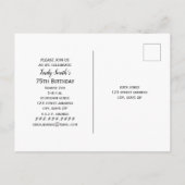 Blue Hydrangeas Mason Jar Mature Birthday Party Uitnodiging Briefkaart (Achterkant)