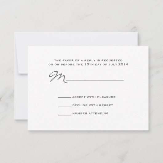 Blue Hydrangeas Mason Jar Rustic Wedding RSVP (Achterkant)