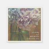 Blue Hydrangeas Mason Jar Wedding Servet (Voorkant)