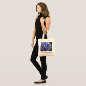 Blue Hydrangeas met Blue Border canvas tas (Voorkant (model))