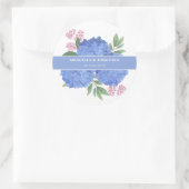 Blue Hydrangeas Modern Boeket Custom Ronde Sticker (Tas)