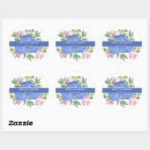Blue Hydrangeas Modern Boeket Custom Ronde Sticker (Vel)