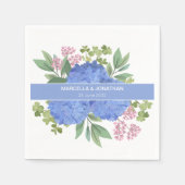Blue Hydrangeas Modern Boeket Custom Servet (Voorkant)