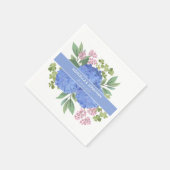 Blue Hydrangeas Modern Boeket Custom Servet (Hoek)