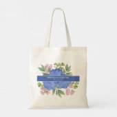 Blue Hydrangeas Modern Boeket Custom Tote Bag (Achterkant)