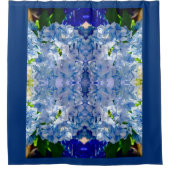 Blue Hydrangeas Pattern Douchegordijn (Voorkant)