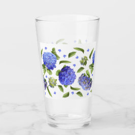 Blue Hydrangeas Pattern Glas