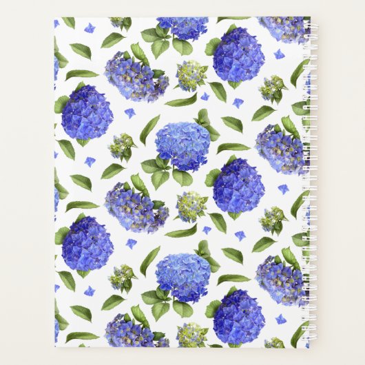 Blue Hydrangeas Planner (Achterkant)