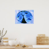 Blue Hydrangeas - Poster (Keuken)