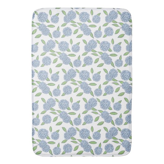 Blue Hydrangeas Preppy Coastal New England Badmat (Voorkant Verticaal)