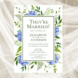 Blue Hydrangeas receptie Kaart