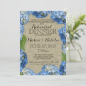 Blue Hydrangeas repetitie diner 5x7 Kaart (Staand voorkant)