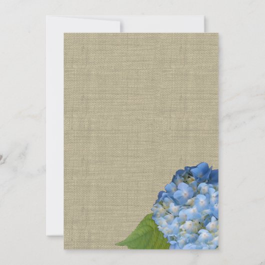 Blue Hydrangeas repetitie diner 5x7 Kaart (Achterkant)