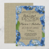 Blue Hydrangeas repetitie diner 5x7 Kaart (Voorkant / Achterkant)