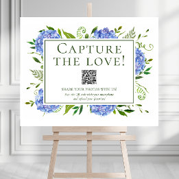 Blue Hydrangeas repetitie diner foto delen