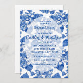 Blue Hydrangeas repetitie diner uitnodiging (Voorkant / Achterkant)