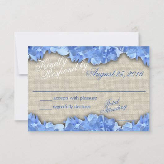 Blue Hydrangeas Response Kaart (Voorkant)