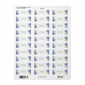 Blue Hydrangeas Return Address Etiket (Full Sheet)