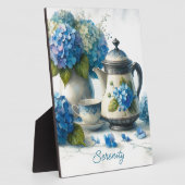 Blue Hydrangeas Sip and Serenity Fotoplaat (Zijkant)