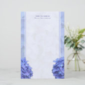 Blue Hydrangeas Stationery Briefpapier (Staand voorkant)