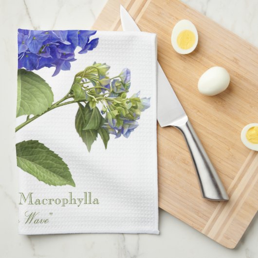 Blue Hydrangeas Theedoek (Quarter Fold)