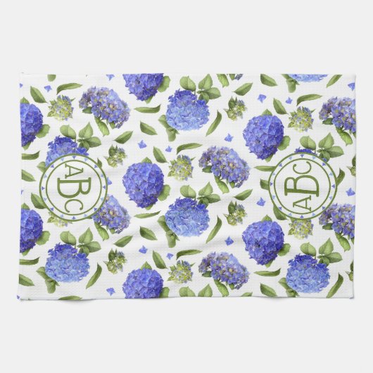 Blue Hydrangeas Theedoek (Horizontaal)