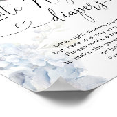 Blue Hydrangeas theefeest baby Late nacht luiers Poster (Hoek)