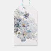 Blue Hydrangeas theepot baby shower dank u Cadeaulabel (Achterkant)