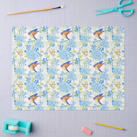 Blue Hydrangea's Tissuepapier (Craft)