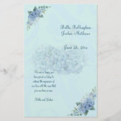 Blue Hydrangeas Trouwprogramma (Voorkant)