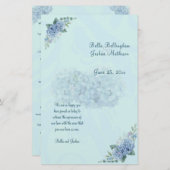 Blue Hydrangeas Trouwprogramma (Voorkant / Achterkant)