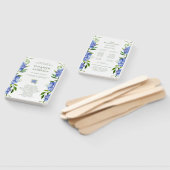 Blue Hydrangeas Trouwprogramma Handwaaier (Niet-gemonteerd)