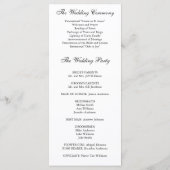 Blue Hydrangeas Trouwprogramma Programmakaart (Achterkant)