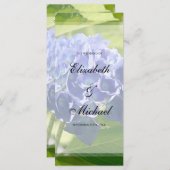 Blue Hydrangeas Trouwprogramma Programmakaart (Voorkant / Achterkant)