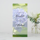 Blue Hydrangeas Trouwprogramma Programmakaart (Staand voorkant)