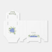 Blue Hydrangeas Vrijgezellenfeest dank u Bedankdoosjes (Uitgevouwen)