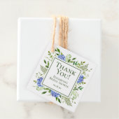 Blue Hydrangeas Vrijgezellenfeest dank u Bedankjes Labels (In situ)