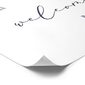 Blue Hydrangeas Vrijgezellenfeest WelkomstPoster Poster (Hoek)