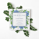 Blue Hydrangeas Waterverf 30th Birthday Party Kaart<br><div class="desc">Blue Hydrangeas Waterverf 30th Birthday Party Invitation is een prachtige waterverf met blauwe hydrangeas en groene energie. U kunt zich personaliseren door "deze sjabloon aan te passen" te selecteren of als u dit ontwerp nog verder wilt aanpassen, selecteert u "Bewerken met het gereedschap Ontwerp". Neem contact met me op als...</div>