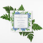 Blue Hydrangeas Waterverf 90th Birthday Party Kaart<br><div class="desc">Blue Hydrangeas Waterverf 90th Birthday Party Invitation is een prachtige waterverf met blauwe hydrangeas en groene energie. U kunt zich personaliseren door "deze sjabloon aan te passen" te selecteren of als u dit ontwerp nog verder wilt aanpassen, selecteert u "Bewerken met het gereedschap Ontwerp". Neem contact met me op als...</div>