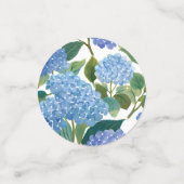Blue Hydrangeas Waterverf Floral Confetti (Kleine voorkant)