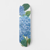 Blue Hydrangeas Waterverf Floral Persoonlijk Skateboard (Voorkant)