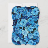Blue Hydrangeas Waterverf Flowers Bevestiging i Kaart (Achterkant)
