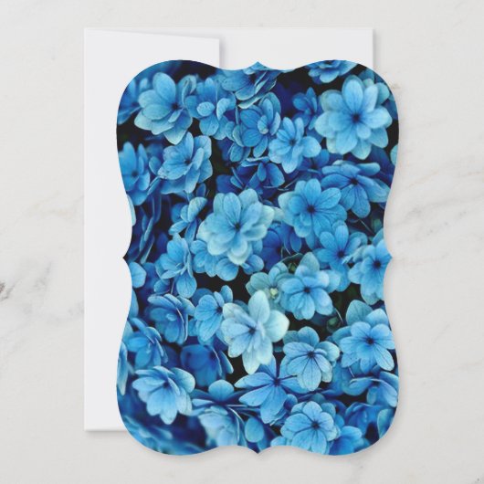 Blue Hydrangeas Waterverf Flowers Verloving Kaart (Achterkant)