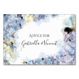 Blue Hydrangeas Waterverf Weddenschap Kaarten