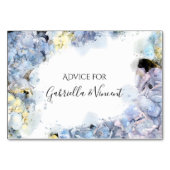 Blue Hydrangeas Waterverf Weddenschap Kaarten (Voorkant)