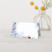 Blue Hydrangeas Waterverf Wedding Charity Favors Plaatskaartje (Achterkant)